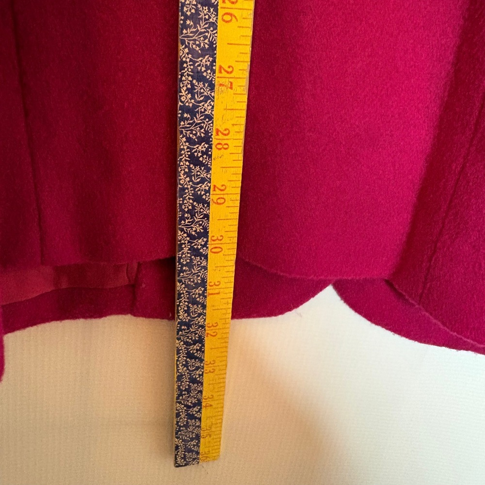 Vintage Hot Pink Wool Blend Blazer Pea Coat Women's‎ Size M Bright - Picture 5 of 6